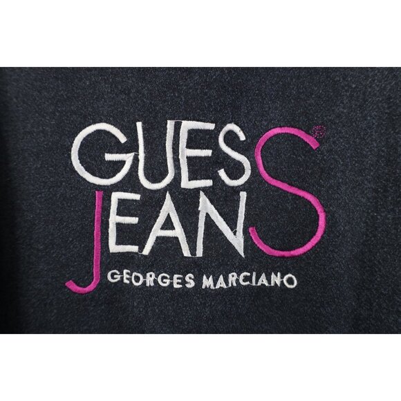 Vtg 80s 90s Georges Marciano Guess Jeans Women OS Faded Spell Out Sweatshirt USA - Picture 4 of 13